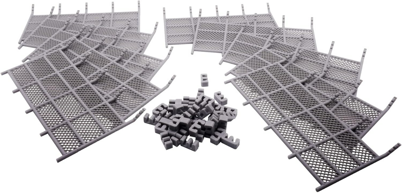 Monster Fight Club Scenery Metropolis Miniature Chain Link Fences Pre Painted Tabletop Game Scenery Bundle Pack of 2 MFC-12000K1-FBA
