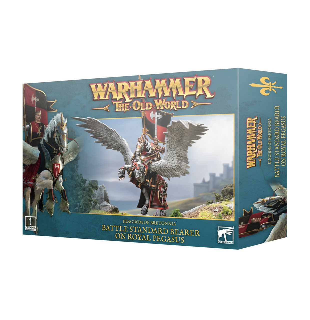 Games Workshop Warhammer The Old World Kingdom of Bretonnia Battle Standard on Royal Pegasus Plastic Box 06-07