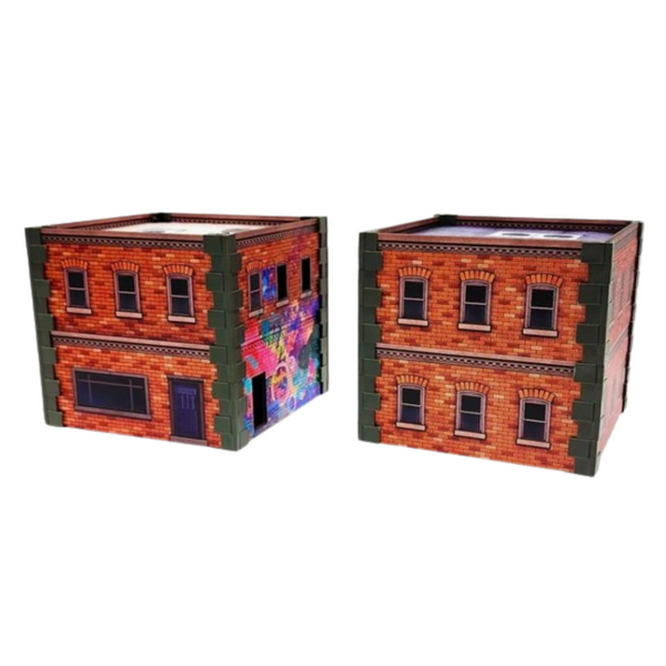 Monster Fight Club Metropolis Cityscape Miniatures Two Small Brick Buildings MFC-15105
