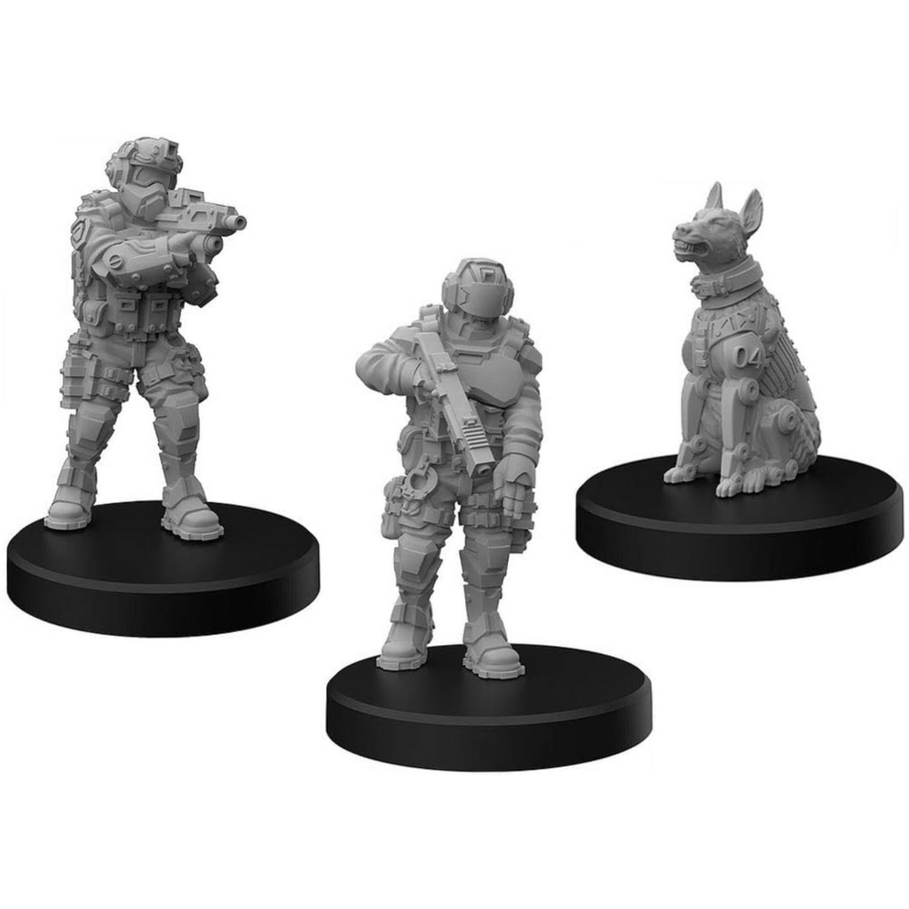 Monster Fight Club Cyberpunk RED Miniatures Lawmen B Enforcers OOS MFC33006