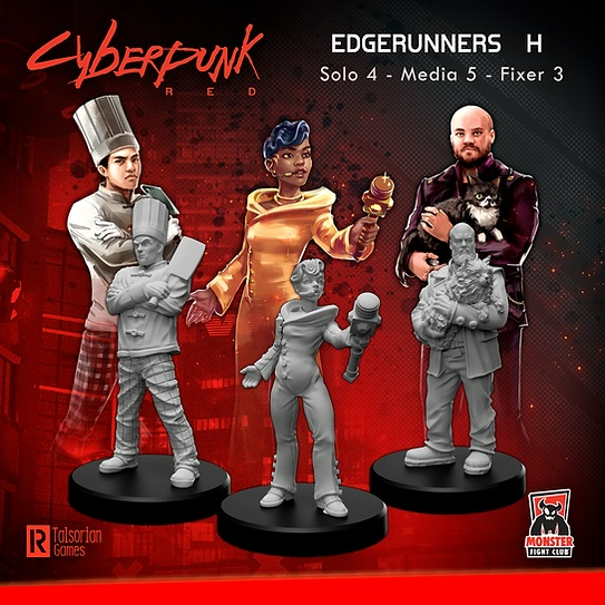 Monster Fight Club Cyberpunk RED Miniatures Edgerunners H Fixer Media Solo MFC-33021