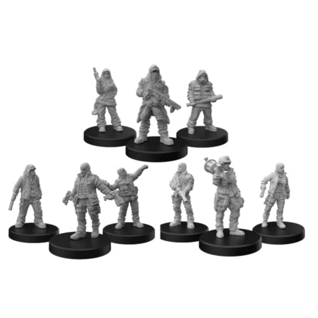 Monster Fight Club Cyberpunk Red Miniatures Bundle: Combat Zoners A, B, and C (3 Items)