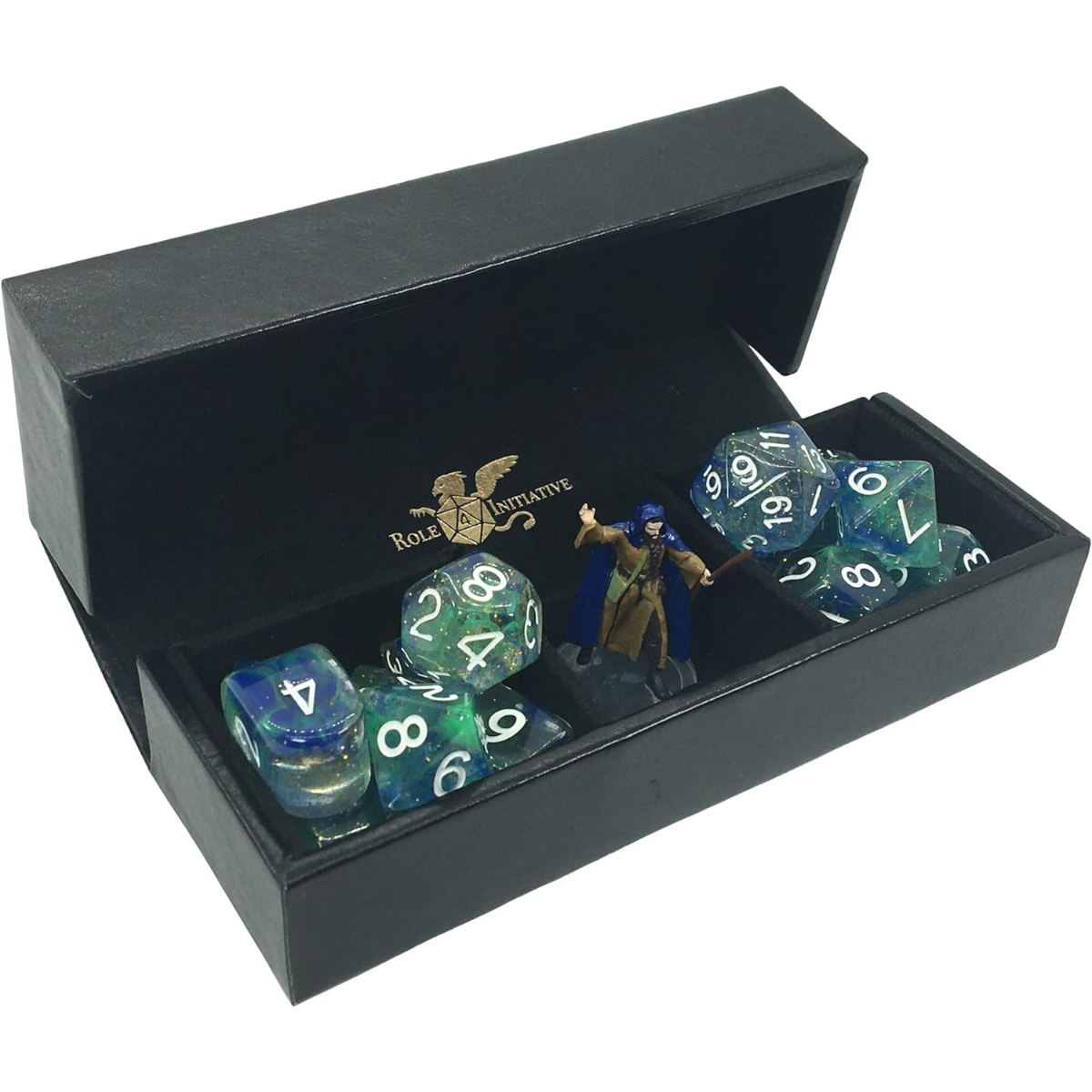 Role 4 Initiative Luxury Faux Leather Dice Box Rolling Tray R4i-44200