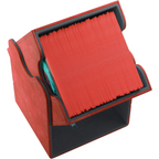 Gamegenic Squire 100+ Convertible Deck Box Card Storage Box with Removable Cover Holds 100 Double Sleeved Cards Red Color GG2017