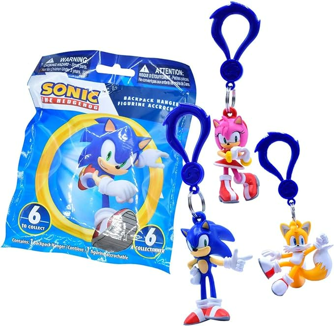 UCC Distributing Sonic The Hedgehog Figure Hanger Mystery Pack Single Figure Random Selection UCCD-99136
