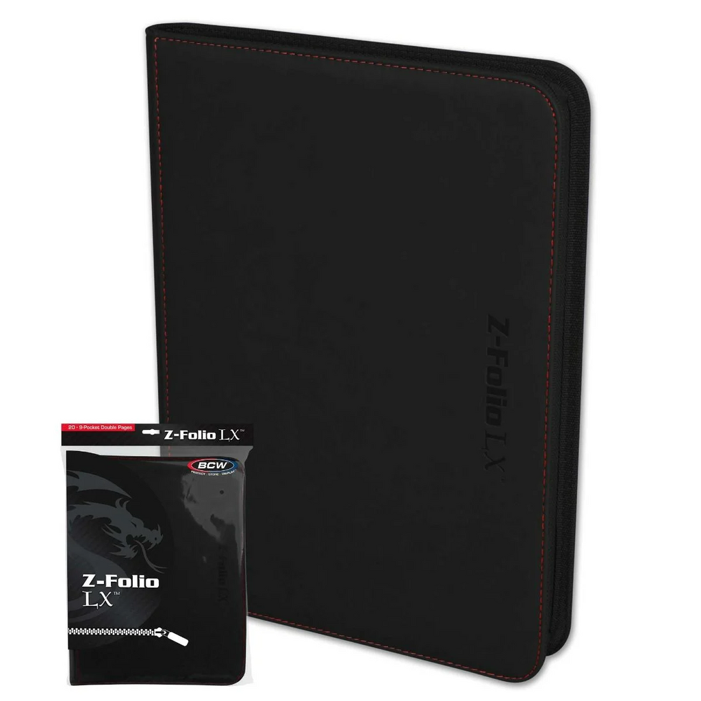 BCW Supplies: Z-Folio For Toploaders 9-Pocket Lx Black - 1-Zf9Lx-Tlch-S-BLK