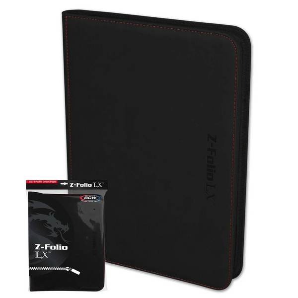 BCW Supplies: Z-Folio For Toploaders 9-Pocket Lx Black - 1-Zf9Lx-Tlch-S-BLK
