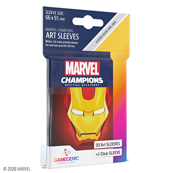 Gamegenic Marvel Card sleeve Pack Iron Man Optimized size for Marvel Champions cards or other TCG and LCG card games G10091