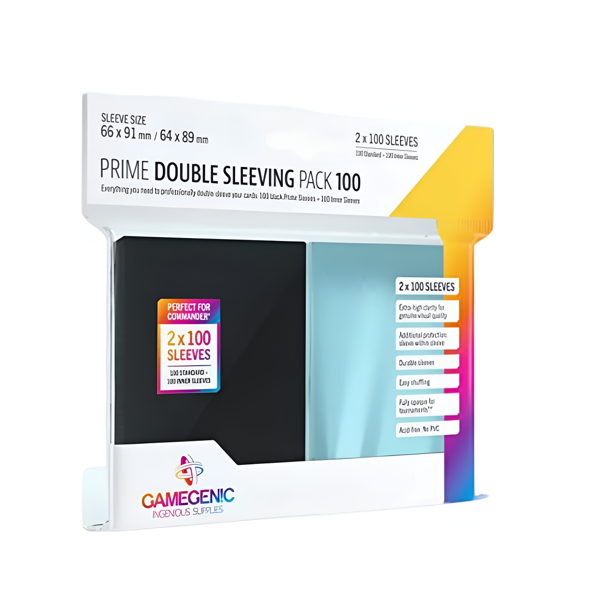 Gamegenic Prime Double Sleeving Pack Protects Up To 100 Standard Gaming Cards G10109