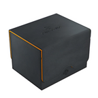 Gamegenic Sidekick 100+ XL Convertible Deck Box Holds 100 Double Sleeved Cards in Extra Thick Inner Card Sleeves Black & Orange Color G20067