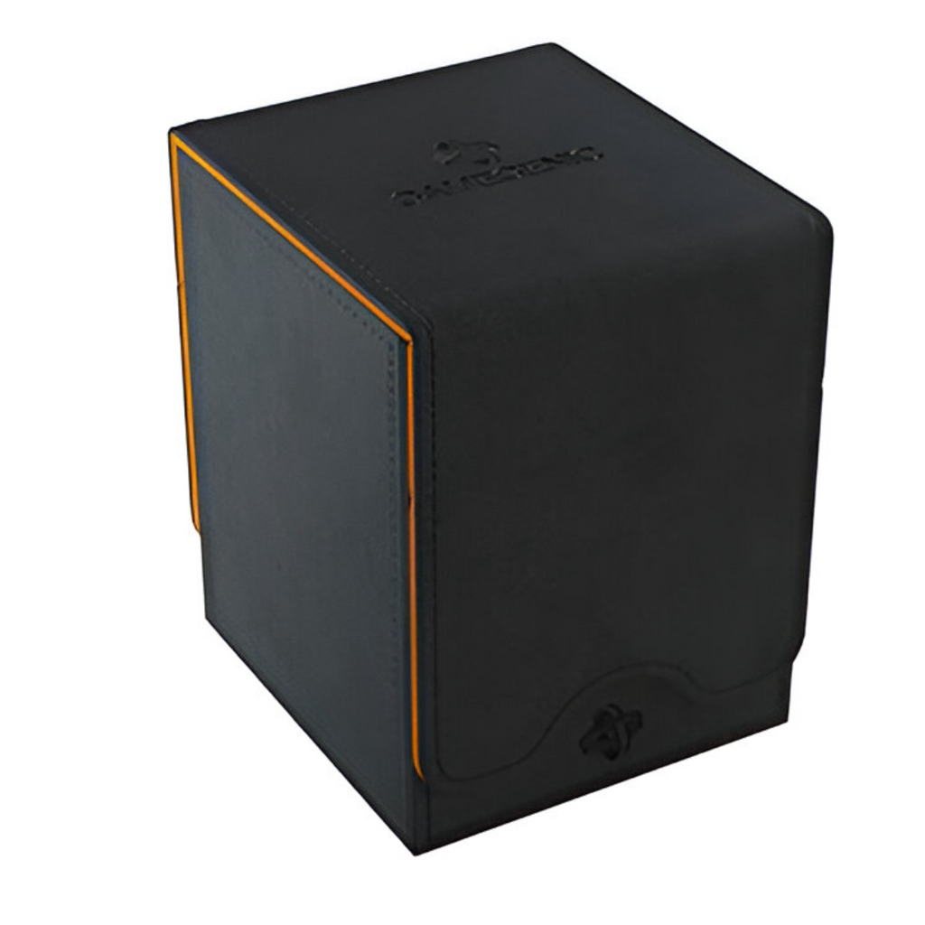 Gamegenic Squire 100+ Xl Convertible Deck Box Holds Up To 100 Cards Black And Orange Color G20068