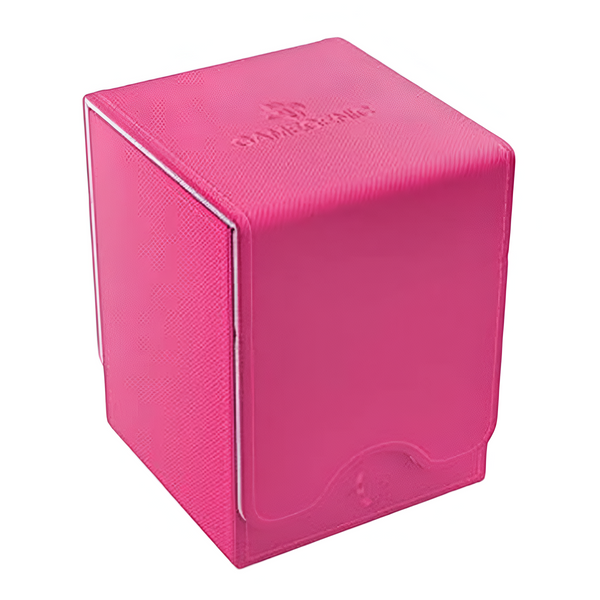 Gamegenic GGS20077ML Squire 100+ Convertible Card Deck Box Pink Holds Double Sleeved Cards Removable Cover For Mix & Match Customization Powerful Magnets For Secure Closure Cards Accessories Pink G20077