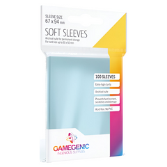 Gamegenic Soft Sleeves Pack of 100 Clear Standard Card Game Sleeves for Board Games and Card Games hold Up to 100 TCG Decks and Gaming Cards GG1014