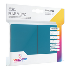 Gamegenic Prime Standard-Sized Card Sleeves 100 Pack of 66 mm by 91 mm Card Sleeves Blue Color GG1016
