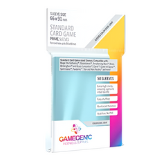 Gamegenic Prime Board Game Sleeves Pack of 50 Extra-Clear Sleeves Premium Card Protection FFG Gray Color Code GG1048