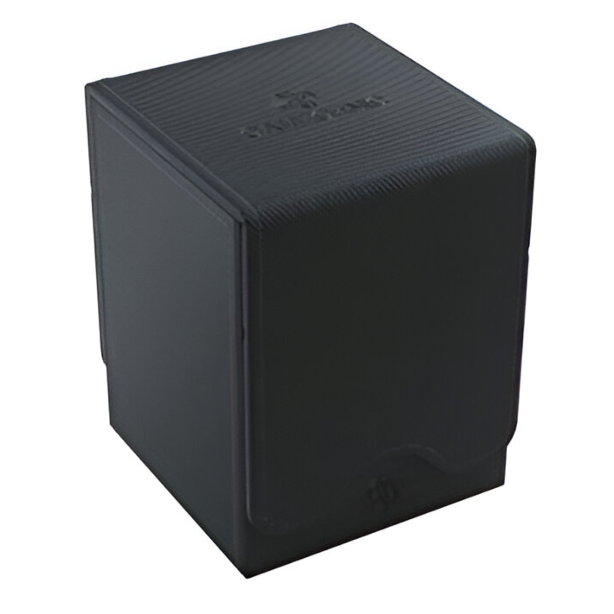 Gamegenic Squire 100+ Convertible Deck Box Card Storage Box with Removable Cover Holds 100 Double-Sleeved Cards Black Color GG2015