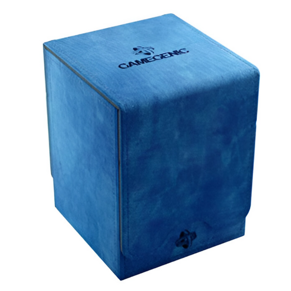 Gamegenic Squire 100+ Convertible Deck Box Card Storage Box with Removable Cover Holds 100 Double Sleeved Cards Blue Color GG2016