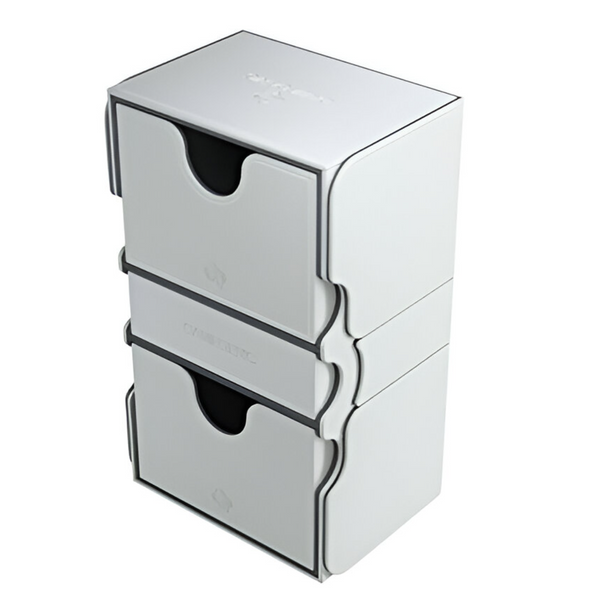 Gamegenic Stronghold 200+ Convertible Deck Box Double Sleeved Card Storage Holds up to 200 Cards White Color GG2028