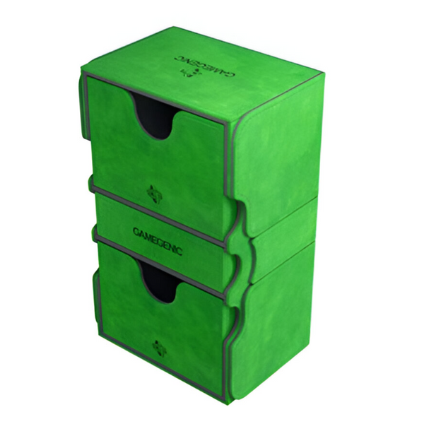 Gamegenic Stronghold 200+ Convertible Deck Box Double Sleeved Card Storage Holds up to 200 Cards Green Color GG2029