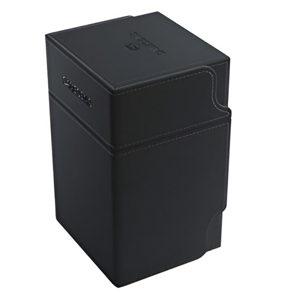 Gamegenic Deck Box Watchtower Convertible Black 100Ct Holds Double Sleeved Cards With Accessories Drawer Mix & Match Customization Secure Closure With Powerful Magnets GG2037