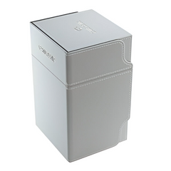 Gamegenic Deck Box Watchtower Convertible White 100Ct Holds Double Sleeved Cards With Accessories Drawer Mix & Match Customization Secure Closure With Powerful Magnets GG2040