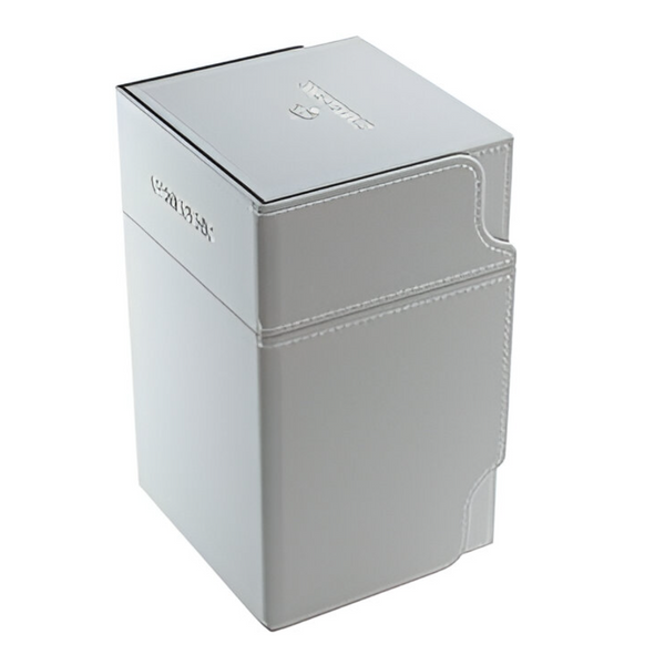 Gamegenic Deck Box Watchtower Convertible White 100Ct Holds Double Sleeved Cards With Accessories Drawer Mix & Match Customization Secure Closure With Powerful Magnets GG2040