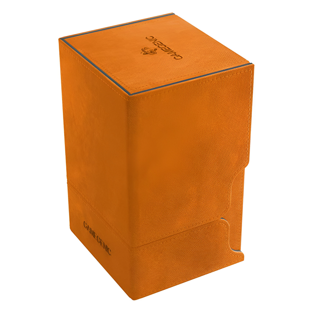 Gamegenic Deck Box Watchtower Convertible Orange 100CtHolds Double Sleeved Cards With Accessories Drawer Mix & Match Customization Secure Closure With Powerful Magnets GG2045