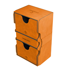 Gamegenic Stronghold 200+ Convertible Deck Box Double Sleeved Card Storage Holds up to 200 Cards Orange Color GG2046