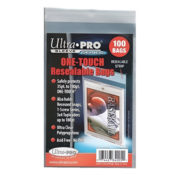 Ultra Pro 200 ONE Touch RESEALABLE Bags New Magnetic Screw toploader Card Sleeve