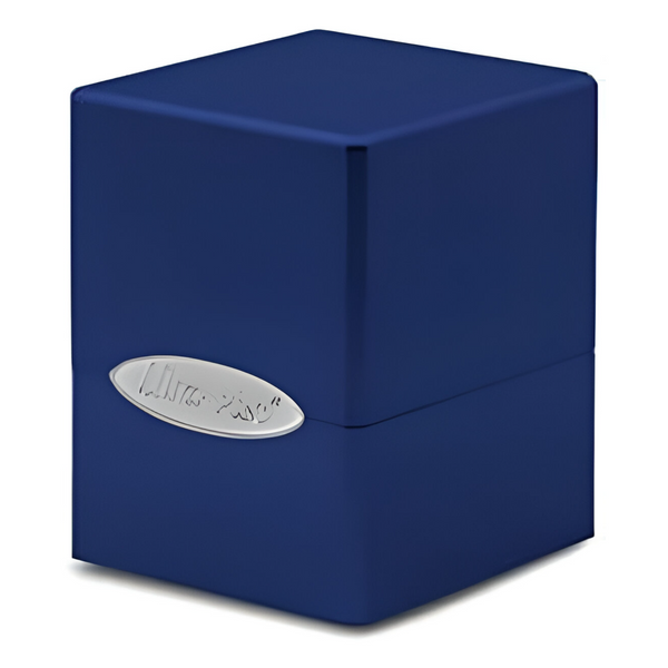 Ultra Pro E-15586 Satin Cube Deck Box-Pacific Blue Stores upto 100+ standard size cards UPI-15586