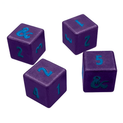 Ultra PRO Dungeons & Dragons RPG Phandelver Campaign - 4D6 Heavy Metal Dice Royal Purple and Sky Blue UPI-19859