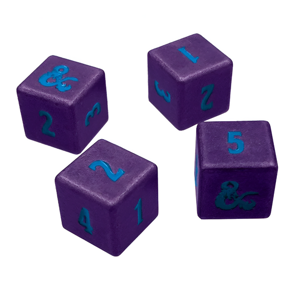 Ultra PRO Dungeons & Dragons RPG Phandelver Campaign - 4D6 Heavy Metal Dice Royal Purple and Sky Blue UPI-19859