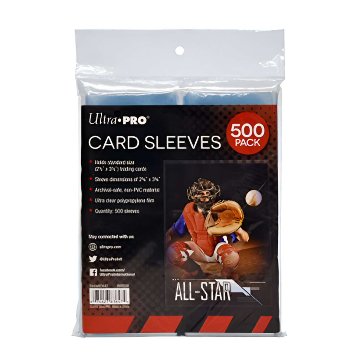 Ultra PRO Clear Soft Trading Card Penny Sleeves for Standard Size Trading Cards measuring 2.5 x 3.5 500 count pack UPI-83647