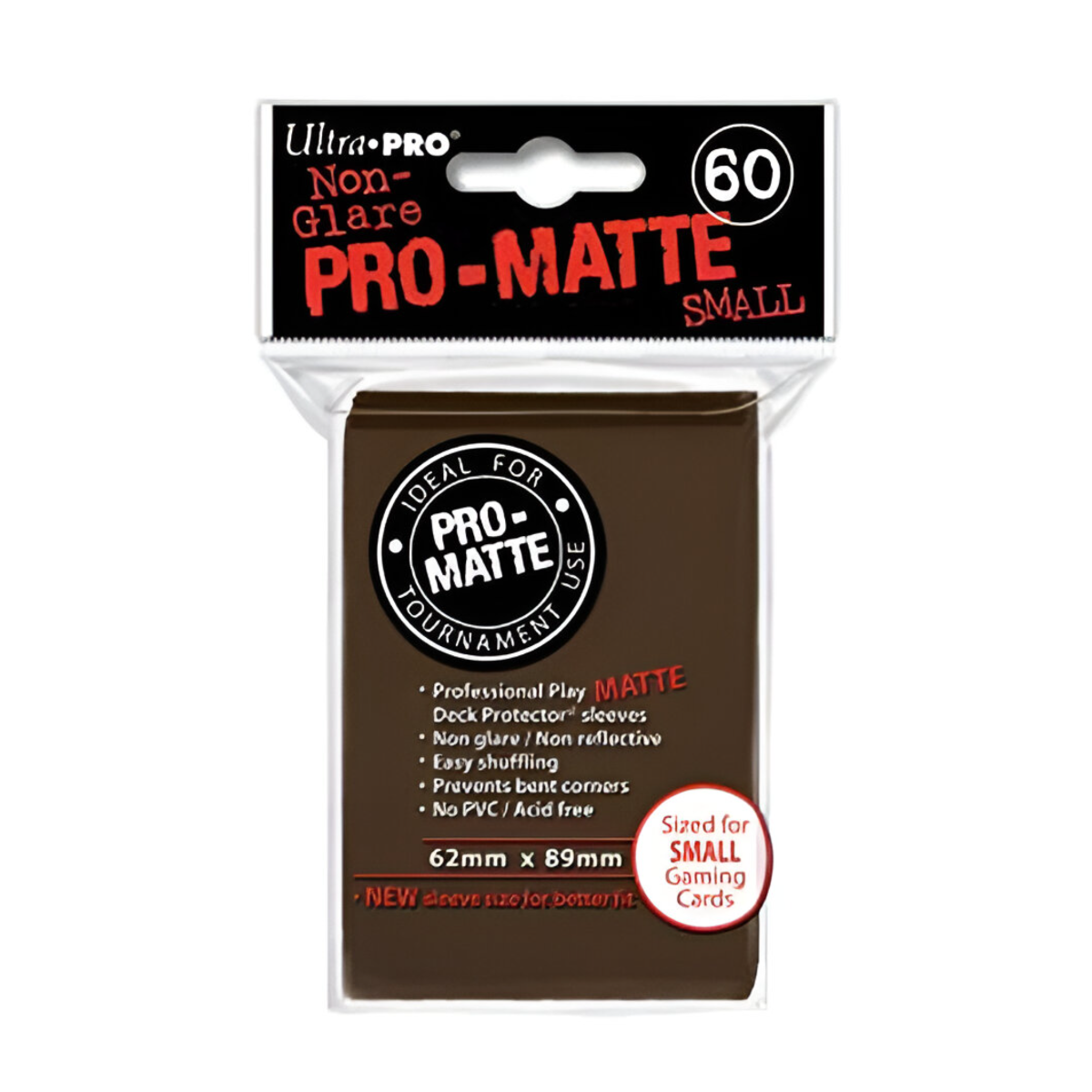 Ultra Pro Small Deck Protector Sleeves Pro-Matte Trading Card Game 60ct Brown UPI-84271