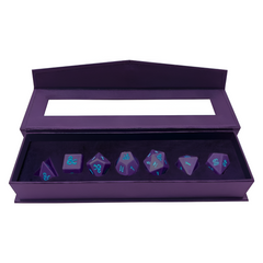 Ultra PRO Dungeons & Dragons RPG Phandelver Campaign 7 RPG Heavy Metal Dice Royal Purple and Sky Blue UPI-19860