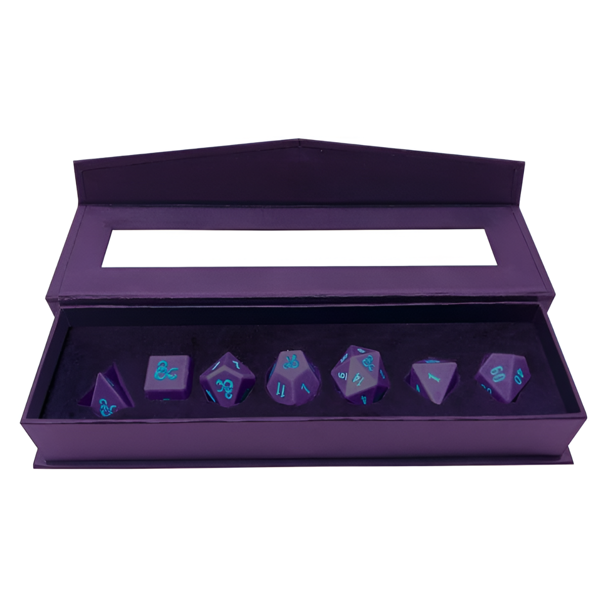 Ultra PRO Dungeons & Dragons RPG Phandelver Campaign 7 RPG Heavy Metal Dice Royal Purple and Sky Blue UPI-19860