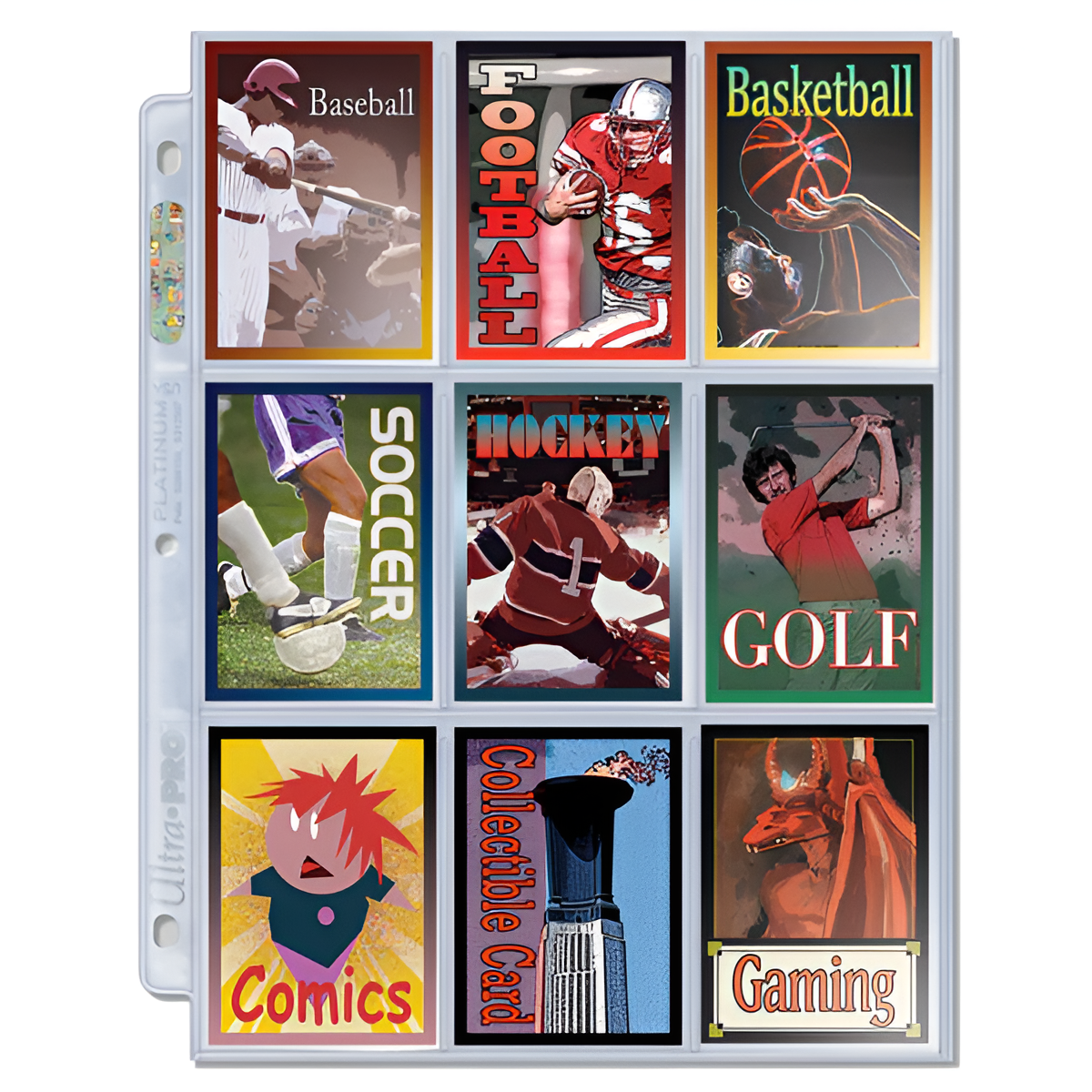 Ultra Pro 9-Pocket Standard Size Trading Card Pages - Platinum Series 100ct for card and photos UPR81320