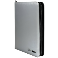 Ultra PRO 9 Pocket Fire Resistant Zippered PRO-Binder Silver Stores up to 360 cards in Deck Protector sleeves ULP15945