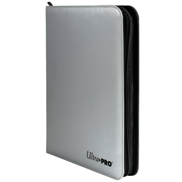 Ultra PRO 9 Pocket Fire Resistant Zippered PRO-Binder Silver Stores up to 360 cards in Deck Protector sleeves ULP15945