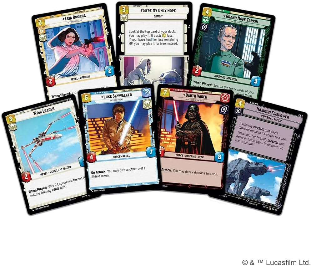 Star Wars Unlimited Tcg Spark Of Rebellion Two-Player Starter Set Learn Battle Collect, Trading Card Game For Kids And Adults For Ages 12+ And 2 Players With 20 Min Playtime SWH0103en