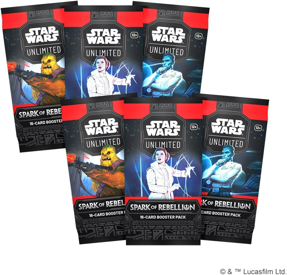 Star Wars Unlimited Tcg Spark Of Rebellion Prerelease Box Launch Your Galactic Journey, Includes 6 Booster Packs For Ages 12+ And 2+ Players With 20 Minute Playtime SWH0104en