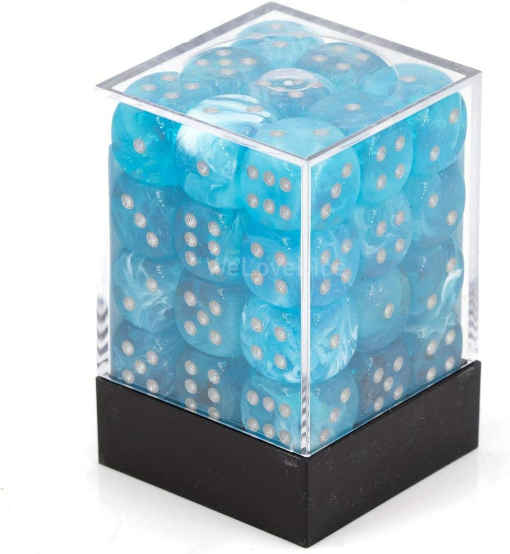 Chessex 27966 Dice Sky with Silver 12 mm CHX27966