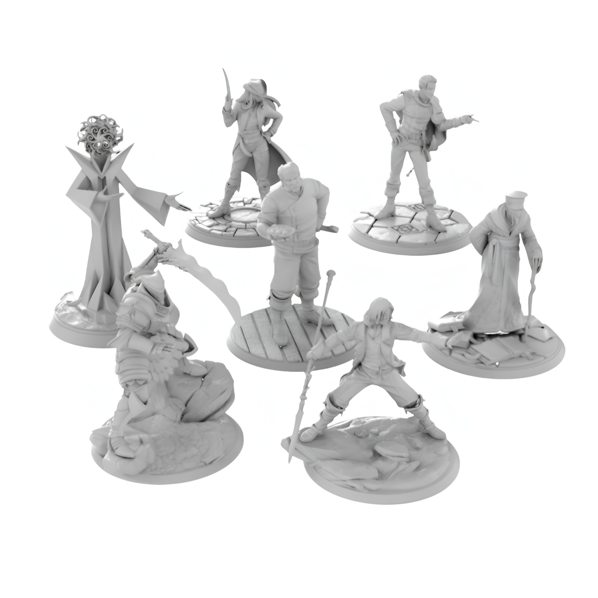 Cosmere RPG Stormlight Archive Words of Radiance Premium Unpainted Miniatures Set 7 Minis Pack BWG-WoR-7P