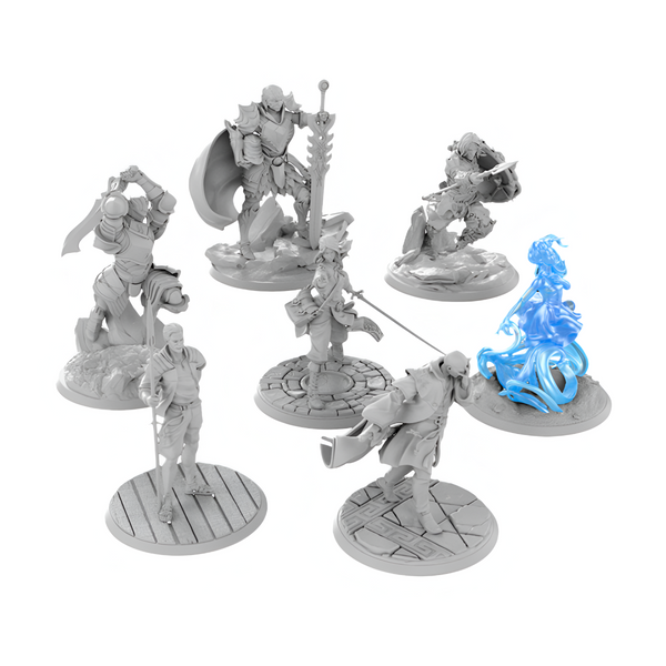 Cosmere RPG Stormlight Archive Way of Kings Premium Unpainted Miniatures Set 7 Minis Pack BWG-WoK-7P