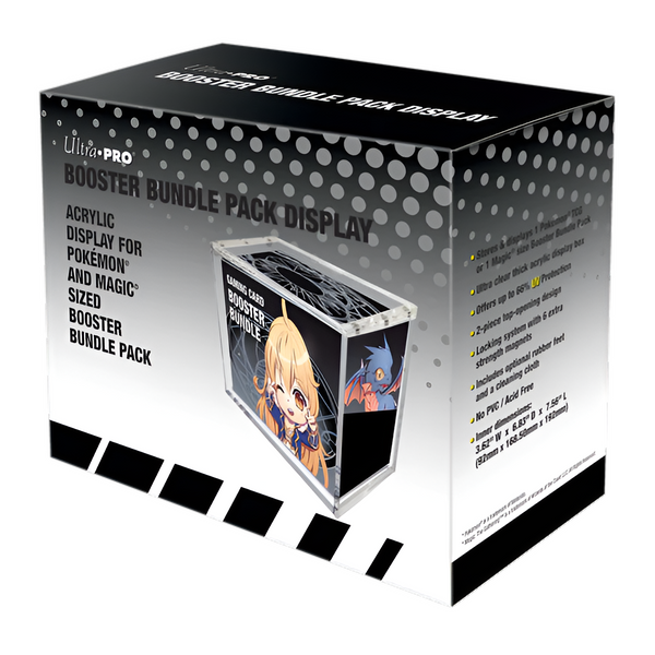 Ultra PRO Acrylic Display Box for PokÃ©mon and Magic Sized Booster Bundle Pack - Protect Your Collectible Cards and Gaming Cards Inner Dimensions 3.62 W x 6.83 D x7.56 L ULP15974