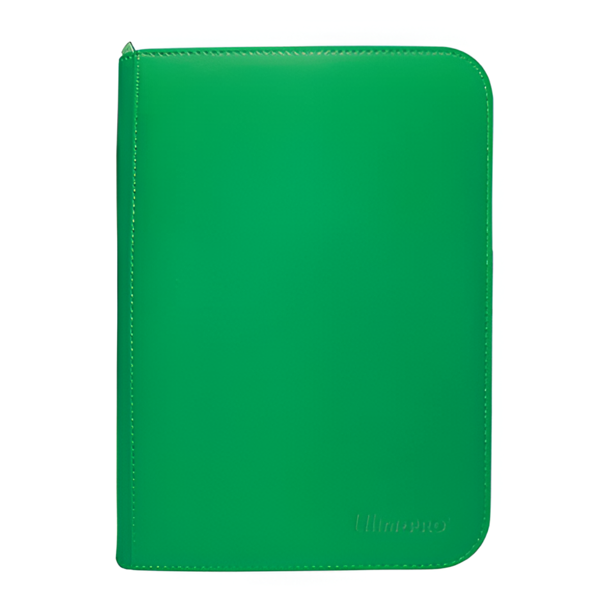 Ultra PRO Zippered PRO Binder 4 Pocket Vivid Green Stores up to 160 cards in Deck Protector sleeves in side-loading pockets ULP4P15893