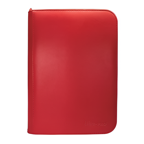 Ultra PRO Zippered PRO Binder 4 Pocket Vivid Red Stores up to 160 cards in Deck Protector sleeves in side-loading pockets ULP4P15895