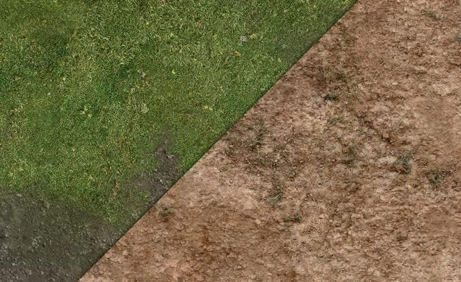 Monster Fight Club Scenery Neoprene Game Mat 44x30 Inches Broken Grassland Desert Scrubland MFC-20104