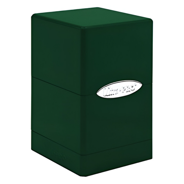 Ultra Pro Satin Tower hi Gloss Emerald Green Stores upto 100+ standard size cards ULPDB15846