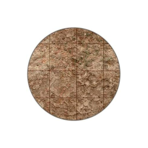 Monster Fight Club Scenery Neoprene Game Mat with Adventure Grid 44''x30'' Inches Broken Grassland Desert Scrubland MFC-20204